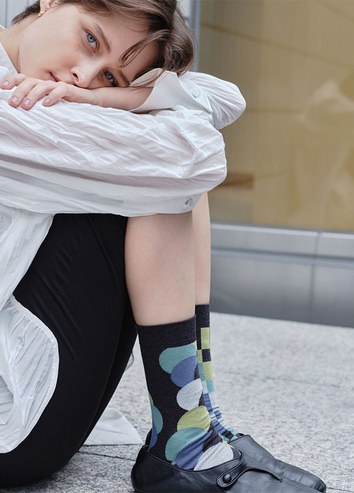 Urban_bokeh mid-calf socks